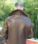 VESTE CUIR VINTAGE ANNEE 1950