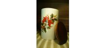 Pot émaillé blanc /fleurs de Noël Royal Ramsey