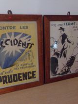 lot de 3 lithographies de prévention. 