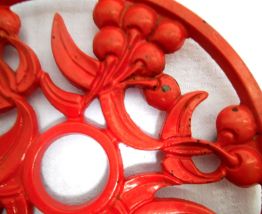 dessous de plat en fonte thème cerises