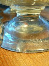 Carafe / verres soufflés peints main/ poli 1930