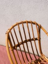 Chaise coquille rotin enfant