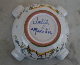 Cendrier/Mortier signé LALLIER Moustiers