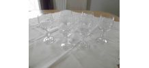 6 verres à vin en cristal