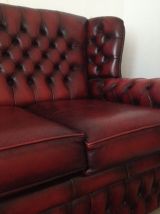Canapé &amp; fauteuil style Chesterfield