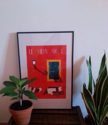 Affiche Illustration aux feutres - Le vieux Nice -