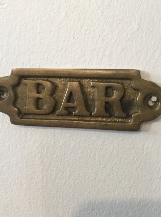 Plaque bar en laiton 