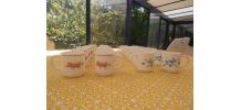 Lot 24 tasses à café ARCOPAL décor fleur VINTAGE
