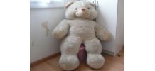 grande peluche nounours anneé 80 taille 1.m35