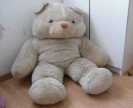 grande peluche nounours anneé 80 taille 1.m35