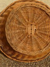 panier 2 anses , ancien en osier