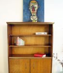 Meuble vitrine bibliothèque vintage pieds compas 50s 
