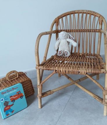 Fauteuil enfant en Rotin Audoux Minet 