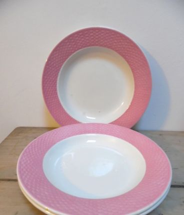 4 assiettes creuses digoin