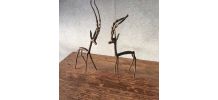 Antilopes en laiton 
