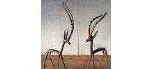 Antilopes en laiton 
