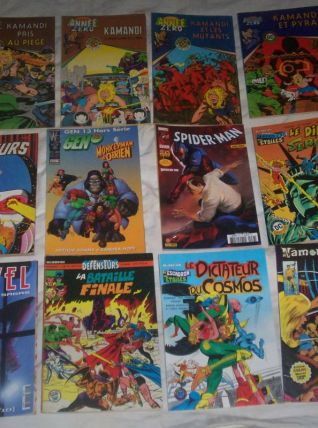 LOT 18 ANCIENNES BD SUPER HEROS 