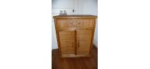 Commode meuble rotin vintage