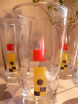 4 verres Mobil à jus de fruits liseret doré 70/80