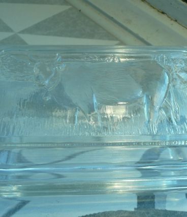 Beurrier verre arcoroc vache rectangle