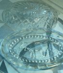 Beurrier verre oval vache relief