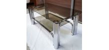 petite table basse en verre fume  1970