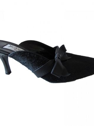 Paire de mules Vintage Yves Saint Laurent Haute Couture