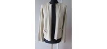 Jolie veste beige Chanel 100 % coton, Made in Scotland; 