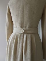 SUBLIME Manteau/Robe en tweed beige CHANEL VINTAGE