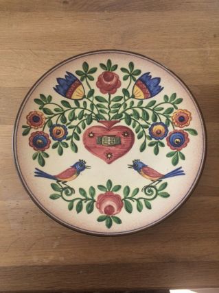 Grand plat peint