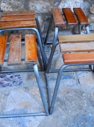 4 tabourets industriels vintage 