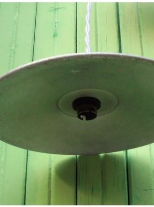 Suspension industrielle en aluminium années 40