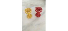 2 coquetiers scoubidou rouges