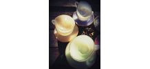 Service à café en opaline Arcopal - collection Arlequin