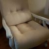 Fauteuil en noyer shabby chic
