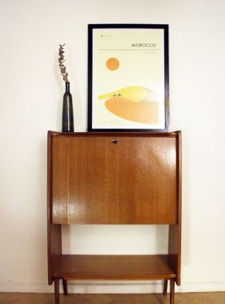 Secrétaire bureau vintage style scandinave des années 60