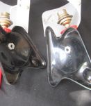 Paire APPLIQUES PLEXI Vtg POP Sconces 1950 Modern Mid Cent.