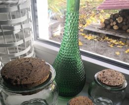 Bocal ancien vert lot 