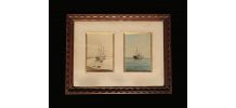 Deux aquarelles marines signées