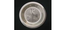 Raymond Peynet - Assiette en argent massif- 1974