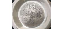 Raymond Peynet - Assiette en argent massif- 1974