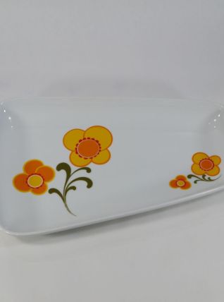 Plat en porcelaine 70s