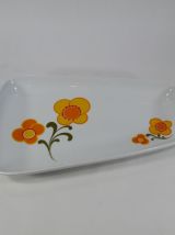 Plat en porcelaine 70s