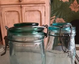 Bocaux en verre lDEALE vert X2