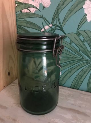 Bocal en verre IDÉALE vert