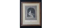 Gravure XVIIIeme siècle - "Tricoteuse Hollandaise"