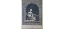 Gravure XVIIIeme siècle - "Tricoteuse Hollandaise"
