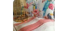 2 coussins motifs "tropical"