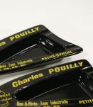 Paire de cendriers publicitaires