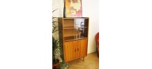 Meuble bibliothèque vitrine vintage 50's style P. Guariche